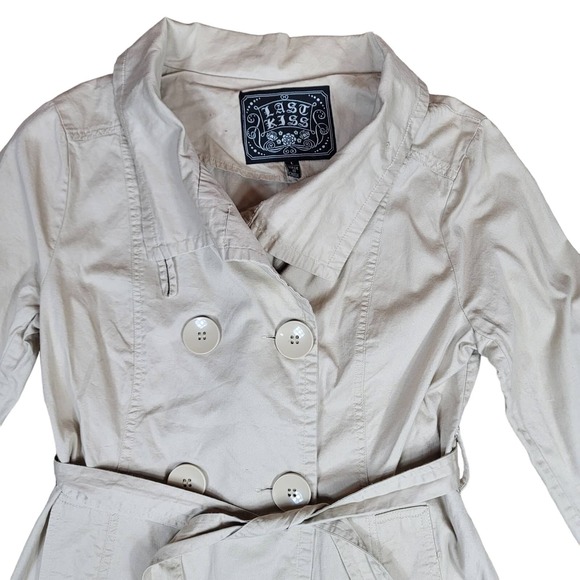 Last Kiss 100% Cotton Double Breasted Jacket Women's SZ L - Picture 5 of 9